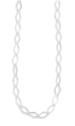 16" Diamond Shape Link Necklace