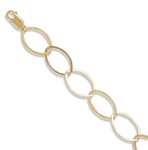 7" 14/20 Gold Filled Marquise Shape Link Bracelet