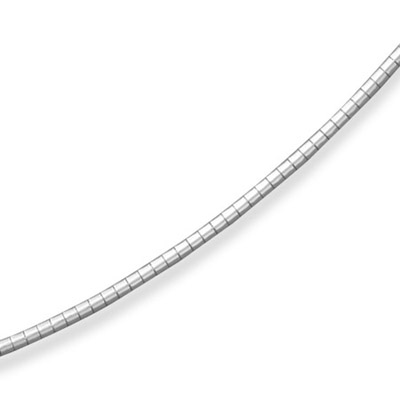 16" 2mm Domed Omega Necklace
