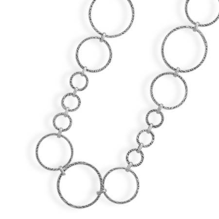 23" Textured Multisize Link Necklace