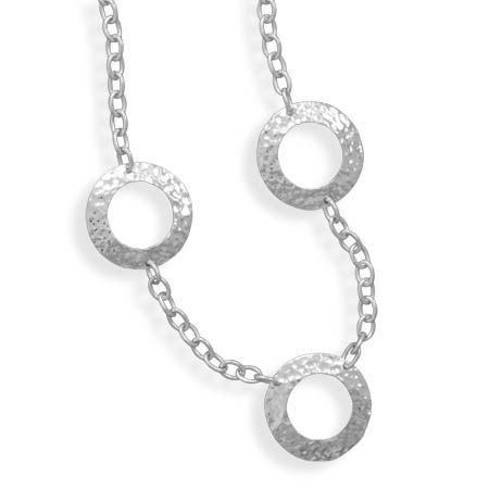 31" Necklace with Hammered Discs
