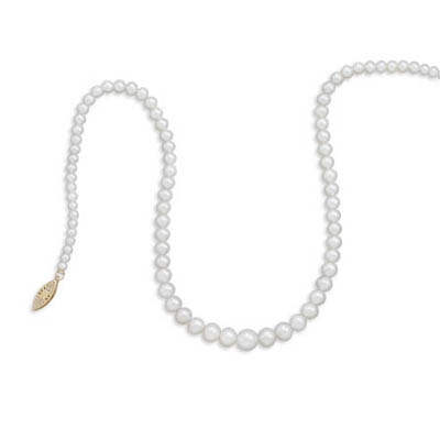 17" 3.5mm - 8mm Cultured Freshwater Pearl Necklace