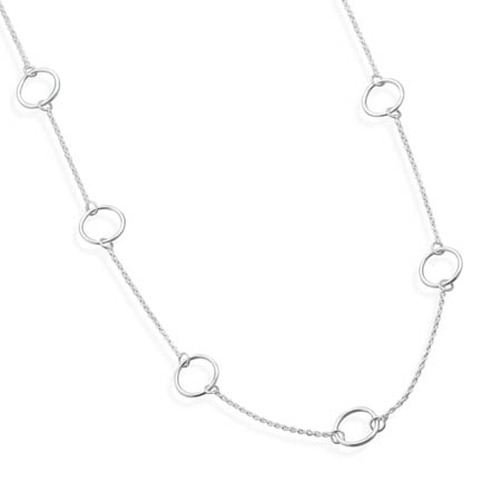 16" Sterling Silver Chain with Circle Links