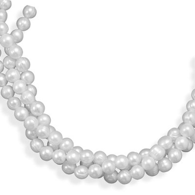 18"+2" Multistrand Cultured Freshwater Pearl Necklace