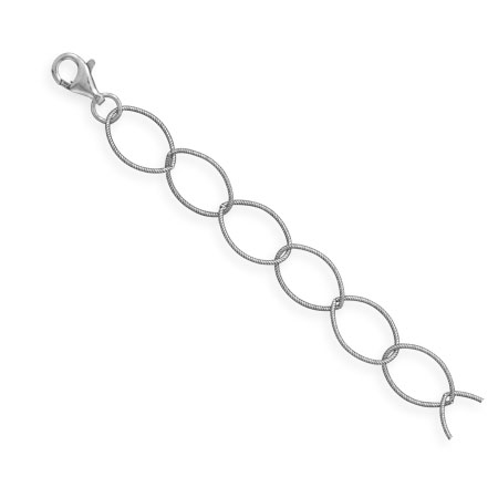 7" Oxidized Twisted Link Bracelet