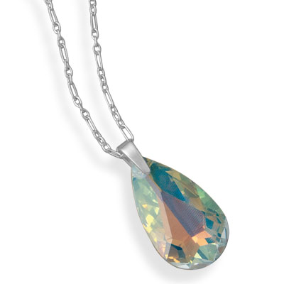 16"+2" AB Crystal Necklace