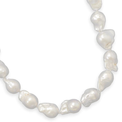 18" AB Quality Baroque Pearl Necklace