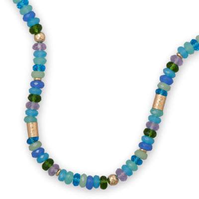 17"+ 2" Glass Bead Necklace
