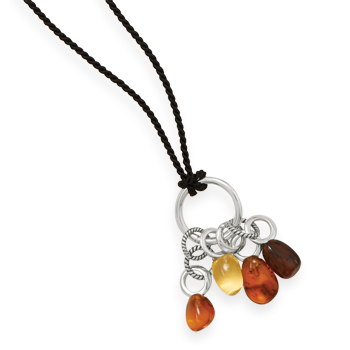 30" Cord Necklace with Baltic Amber