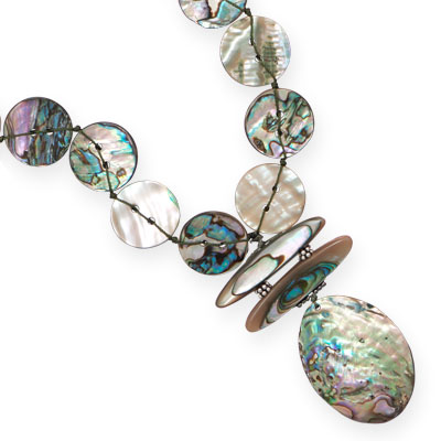 17" + 2" Abalone Shell Drop Necklace