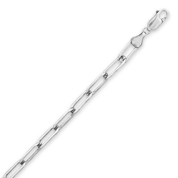 8" Oxidized Oblong Link Chain Bracelet