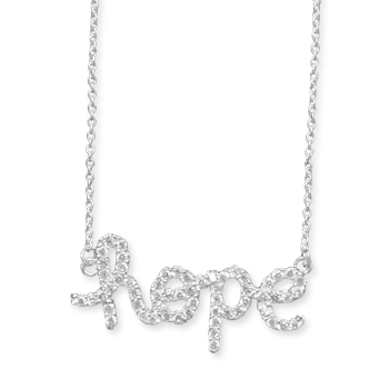 16" CZ "hope" Necklace