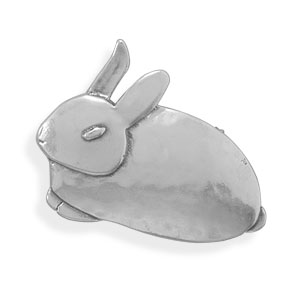 Oxidized Rabbit Pin/Pendant
