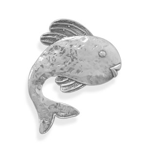 Oxidized Fish Pin/Pendant