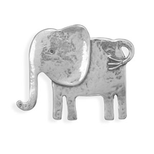 Oxidized Elephant Pin/Pendant