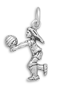 Girl Volleyball Player Charm
