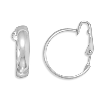 4.5mm Domed Clip-On Hoop Earrings