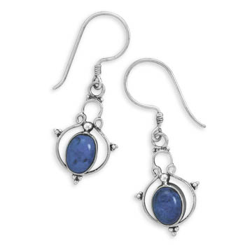 Lapis Earrings on French Wire