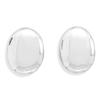 Polished Oval Clip-On Earrings