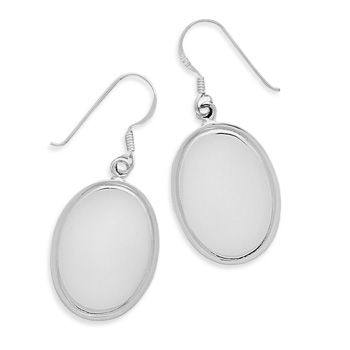 Polished Engravable Earrings on French Wire