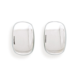 Rectangular Concave Clip-On Earrings