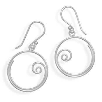 Thin Swirl Design Earrings