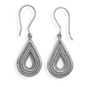 Rope Design French Wire Earrings