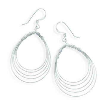 Pear Shape Wire Earrings