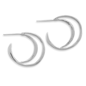 Textured 3/4 Hoop Earrings