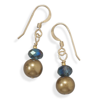 14/20 Gold Filled Glass Bead Earrings