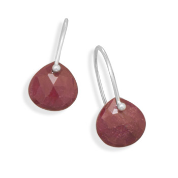 Rough-Cut Ruby Earrings