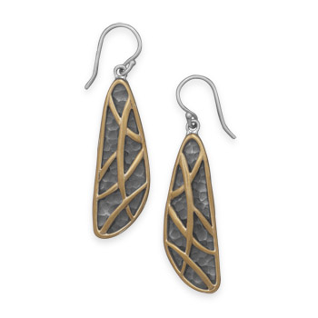 Two Tone Abstract Earrings