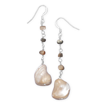 Mother of Pearl and Shell Earrings