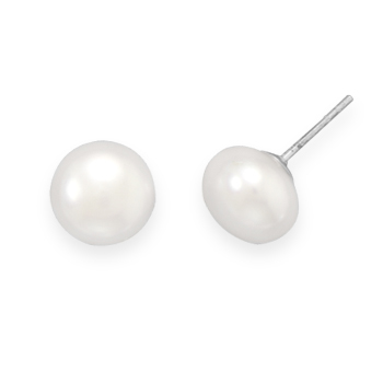 Cultured Freshwater Button Pearl Studs