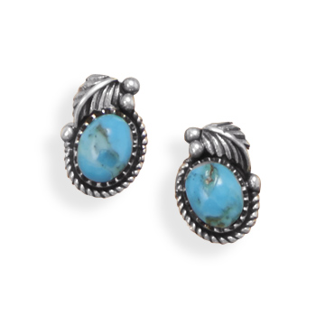 Southwest Style Turquoise Stud Earrings