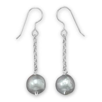 Silver Cultured Freshwater Pearl Earrings