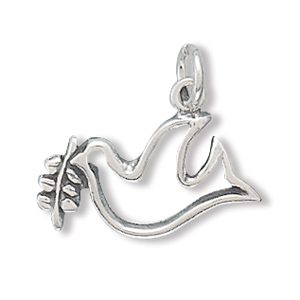 Dove with Olive Branch Charm