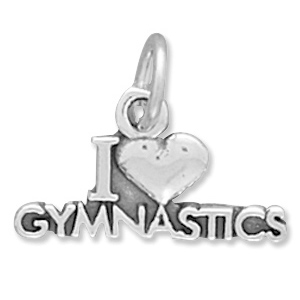 I Love Gymnastics Charm