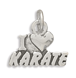 I Love Karate Charm