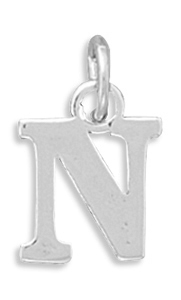 Greek Alphabet Letter Charm - Nu
