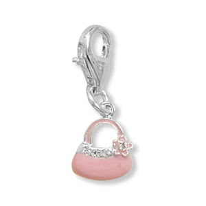 Pink Epoxy Purse Charm with Lobster Clasp