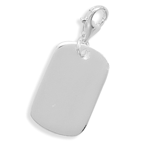 Engravable Tag Charm with Lobster Clasp