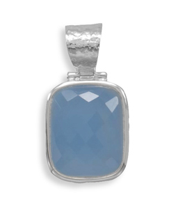 Faceted Chalcedony Pendant