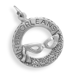 New Orleans with Mardi Gras Mask Charm