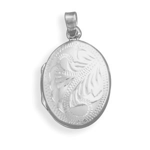 Oval Etched Locket