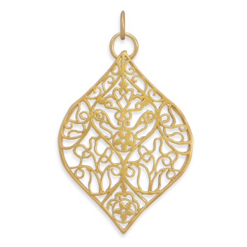 Ornate 14 Karat Gold Plated Pendant