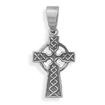 Oxidized Celtic Cross Pendant
