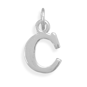 Oxidized "C" Charm