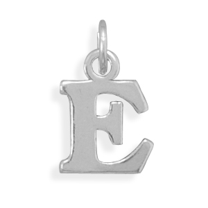 Oxidized "E" Charm