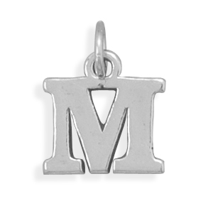 Oxidized "M" Charm